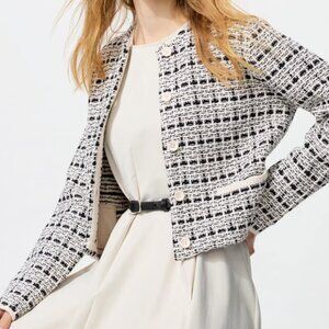 NWT Uniqlo Knitted Short Jacket Printed